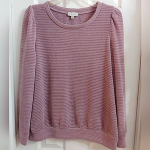 Chenault Casual Textured Puffed Long Sleeve Sweater, M